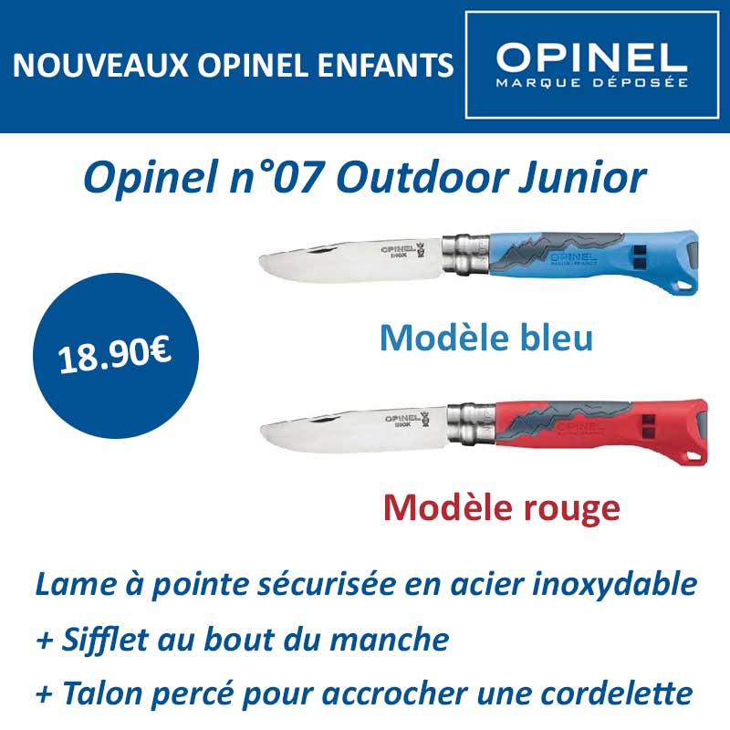 Couteau Outdoor Junior n°7 Opinel, Couteau Enfant 